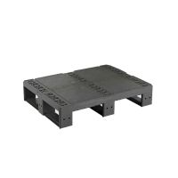 Kunststoffpalette, 800x600x160mm, offenes Deck, 3 Kufen