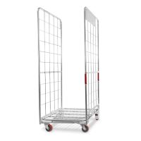 Rollbehälter 2-seitig, nestbar, Stahlboden, 800x700x1770mm