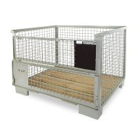 DB Gitterbox, neu, UIC Norm, klappbare Beladeöffnung, 1240x835x970mm