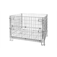 Drahtgitterbox, 500 kg Tragkraft, faltbar, galvanisch verzinkt, 1200x1000x1000 mm