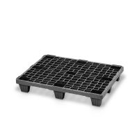 Kunststoffpalette 800x600x130 mm - HDPE-Kunststoff, nestbar, 1000 kg