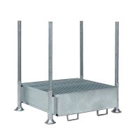 Rungenpalette mit Auffangwanne, 440 l, 1400x1035x310mm