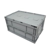 Kunststoffbehälter mit Deckel, 59 l, faltbar, geschlossen, 600x400x320mm