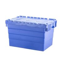 Kunststoffbehälter, 68 l, stapelbar, nestbar, Klappdeckel, 600x400x365mm